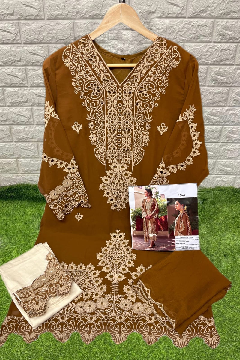 Aarhtm Dno 15 A to E Georgette With Heavy Embroidery Stylish Designer Pakistani Party Wear Salwar Suit