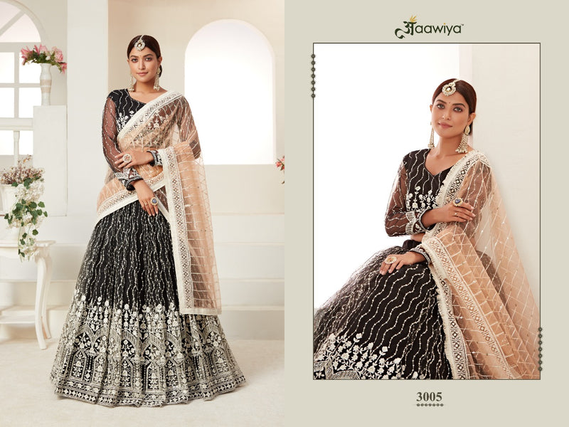 Aawiya Amrita Vol 1 Dno 3005 Heavy Net Stylish Designer Wear Lehenga