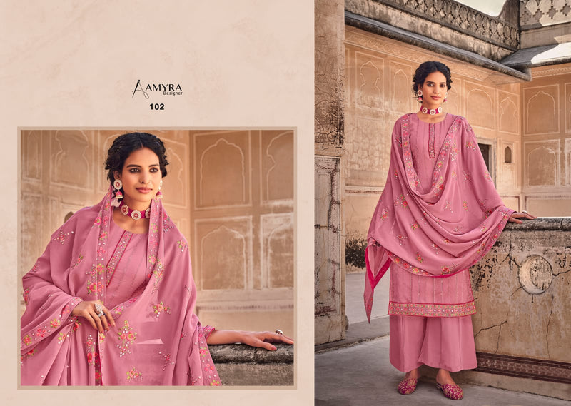 Amyra Designer Dream Georgette Stylish Designer Embroidered Work Salwar Kameez