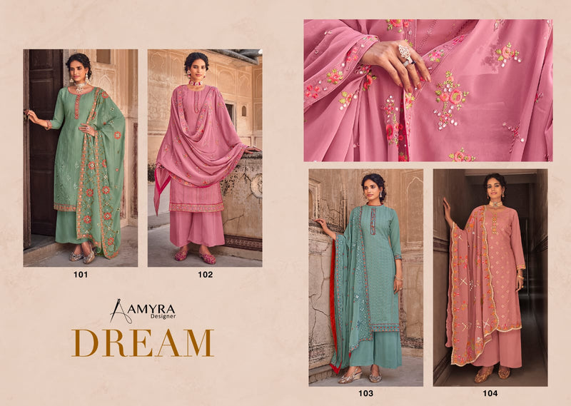 Amyra Designer Dream Georgette Stylish Designer Embroidered Work Salwar Kameez