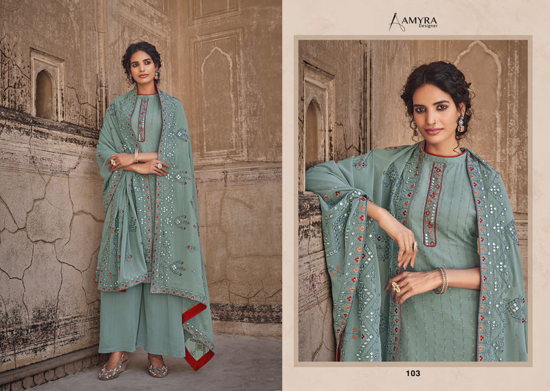 Amyra Designer Dream Georgette Stylish Designer Embroidered Work Salwar Kameez