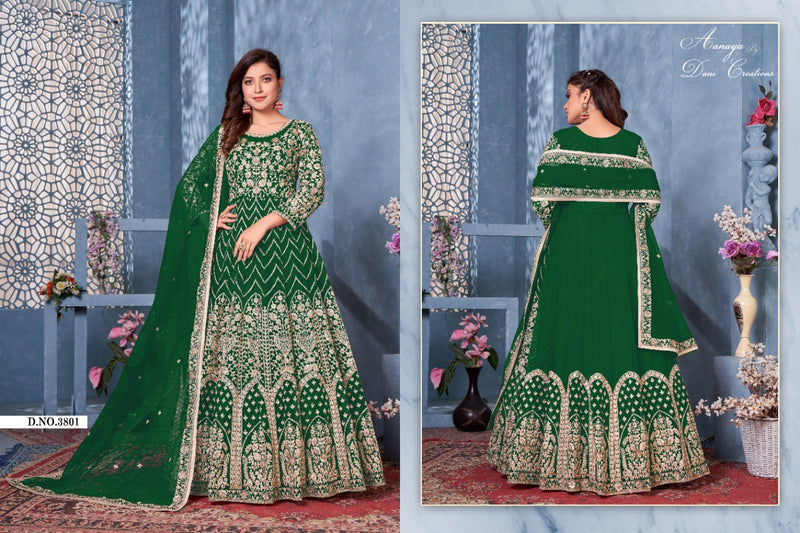 Dani Aanaya 3801 series Vol 138 Net Heavy Stylish Designer Wedding Wear Lehenga