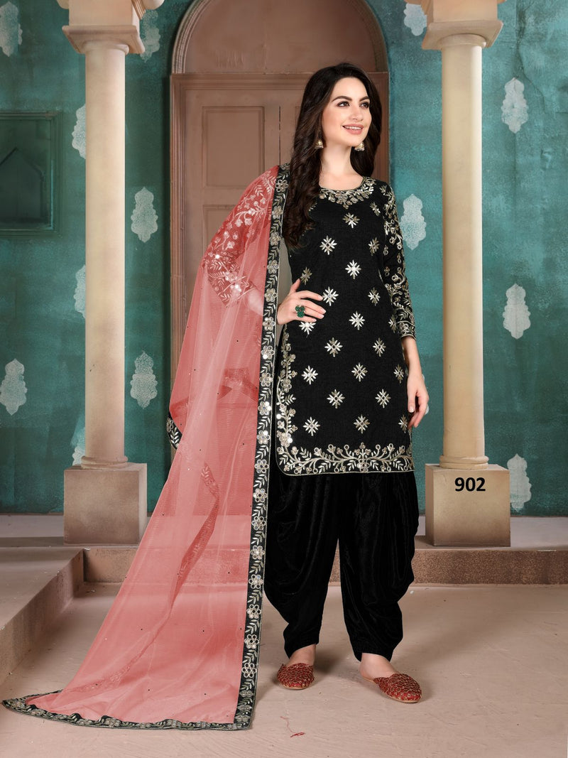 Dani Aanaya 900 Series Art Silk With glass Work Designer Stylish Party Wear Salwar Suit