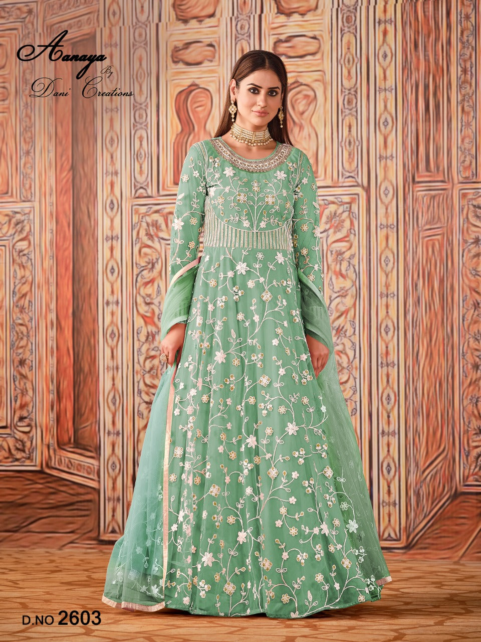 Dani Aanaya Vol Net  With Heavy Thread Work Stylish Designer Salawar Suit