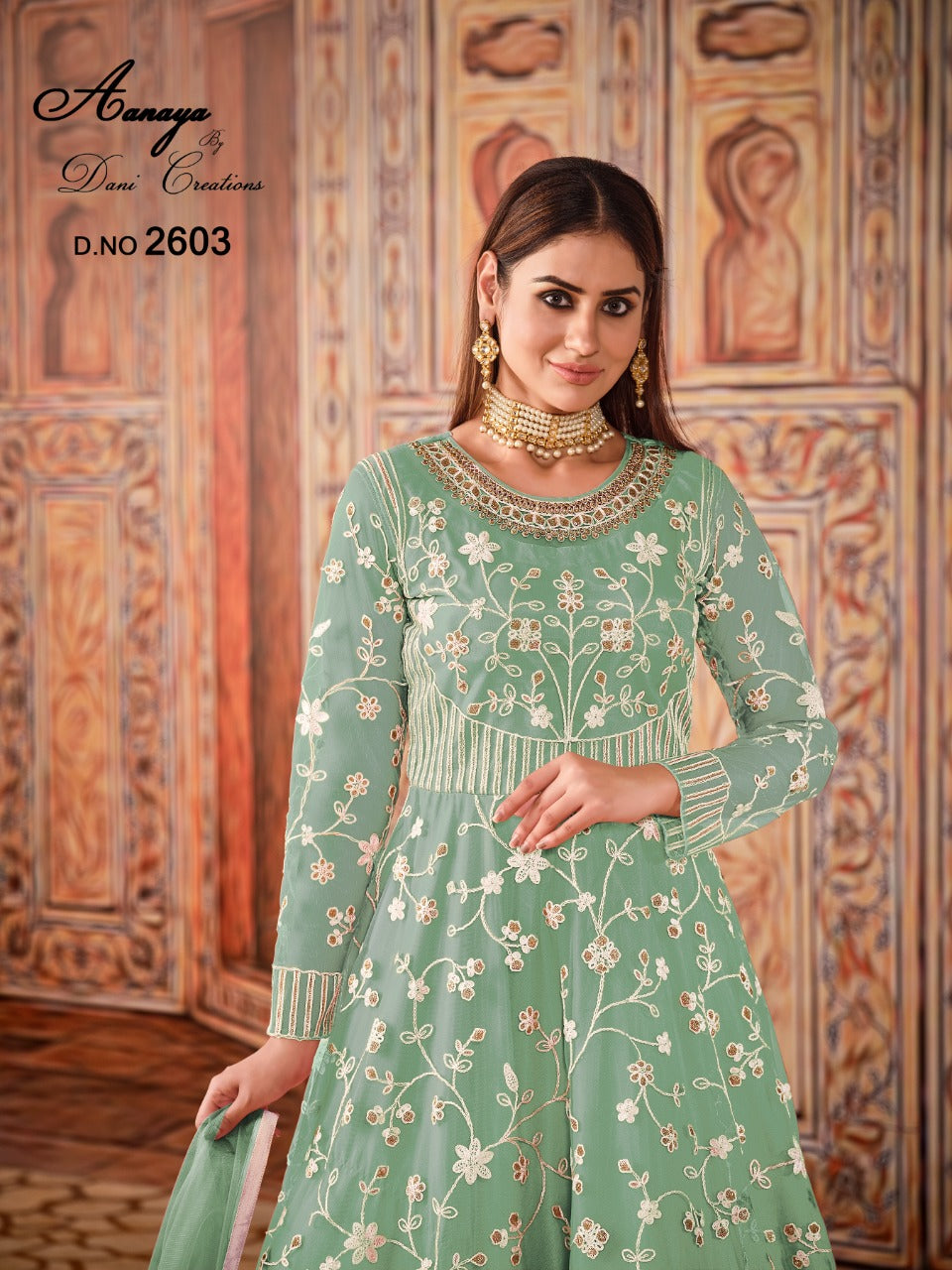 Dani Aanaya Vol Net  With Heavy Thread Work Stylish Designer Salawar Suit