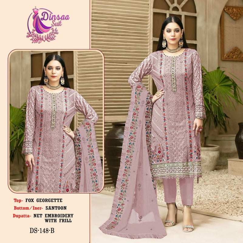 Dinsaa Suit Dno 148 B Georgette With Beautiful Work Stylish Designer Party Wear Salwar Kameez