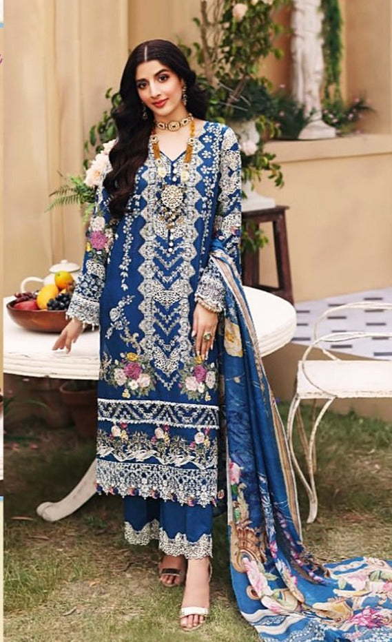 Dinsaa Suit Elaf Summer 125 Pure Cotton With Fancy Work Stylish Designer Pakistani Salwar Kameez