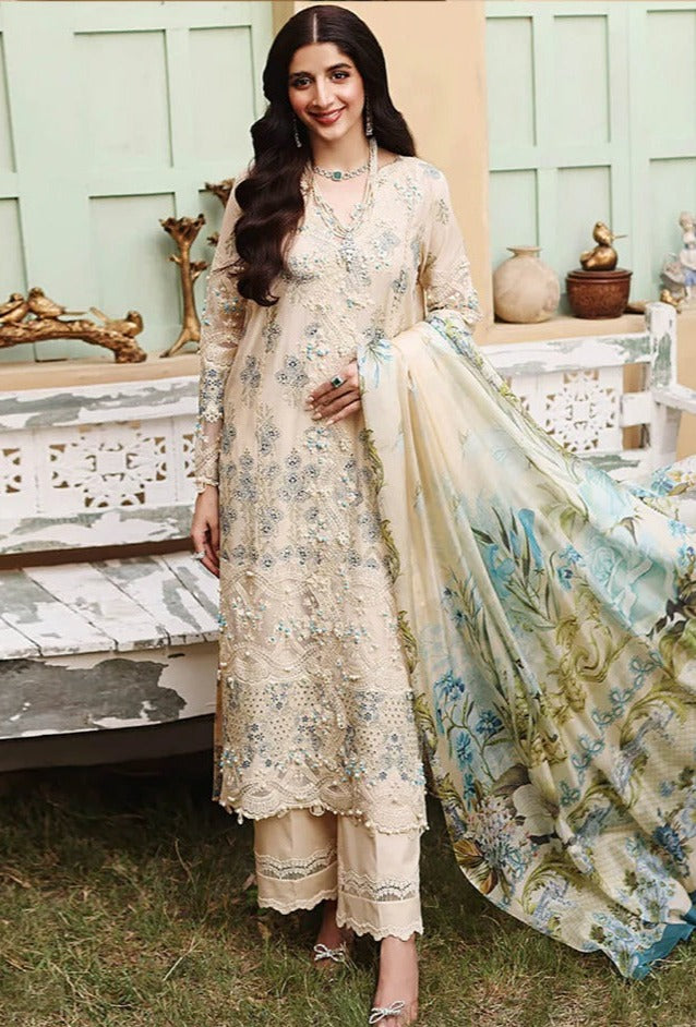 Dinsaa Suit Elaf Summer 127 Pure Cotton With Fancy Work Stylish Designer Pakistani Salwar Kameez