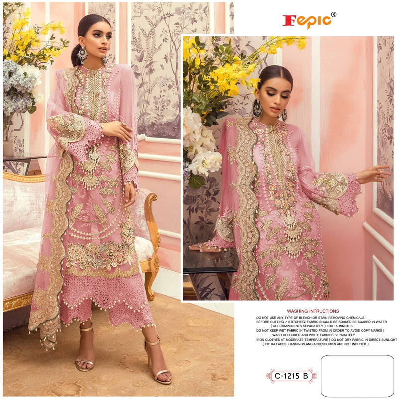 Fepic Rosemeen Dno 1215 B Georgette With Embroidered Work Stylish Designer Pakistani Style Salwar Suit