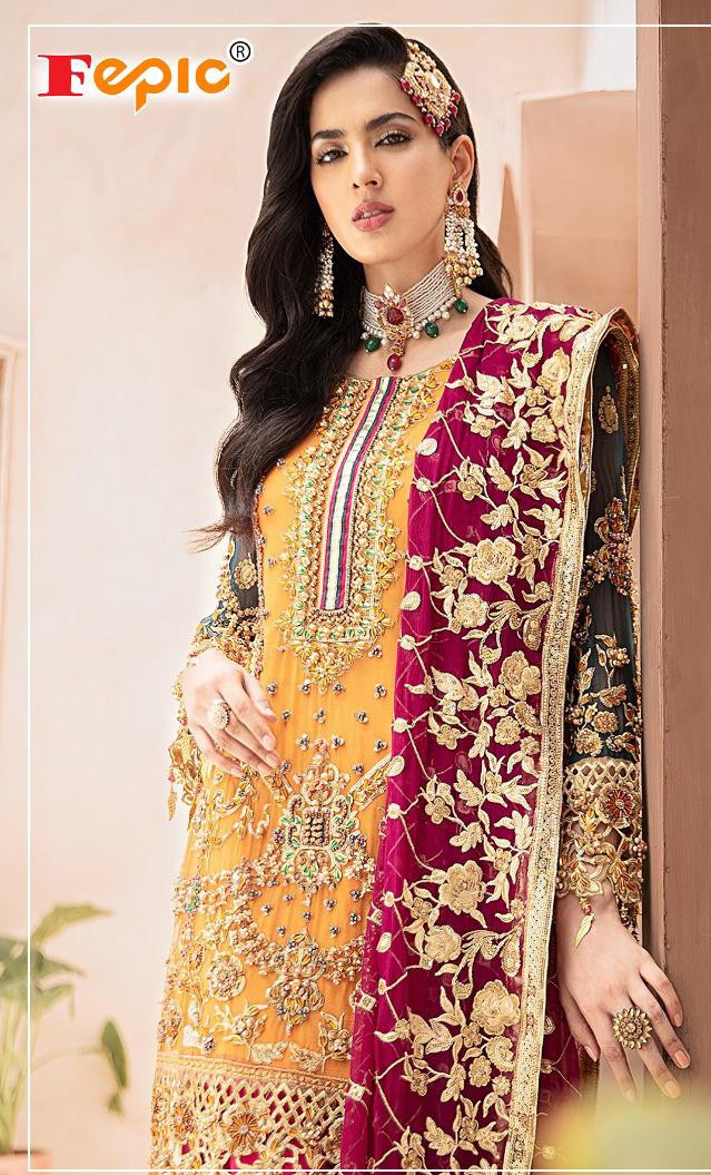 Fepic Rosemeen C 1082 Georgget Embroidered With Heavy HandEWork Salwar Suit