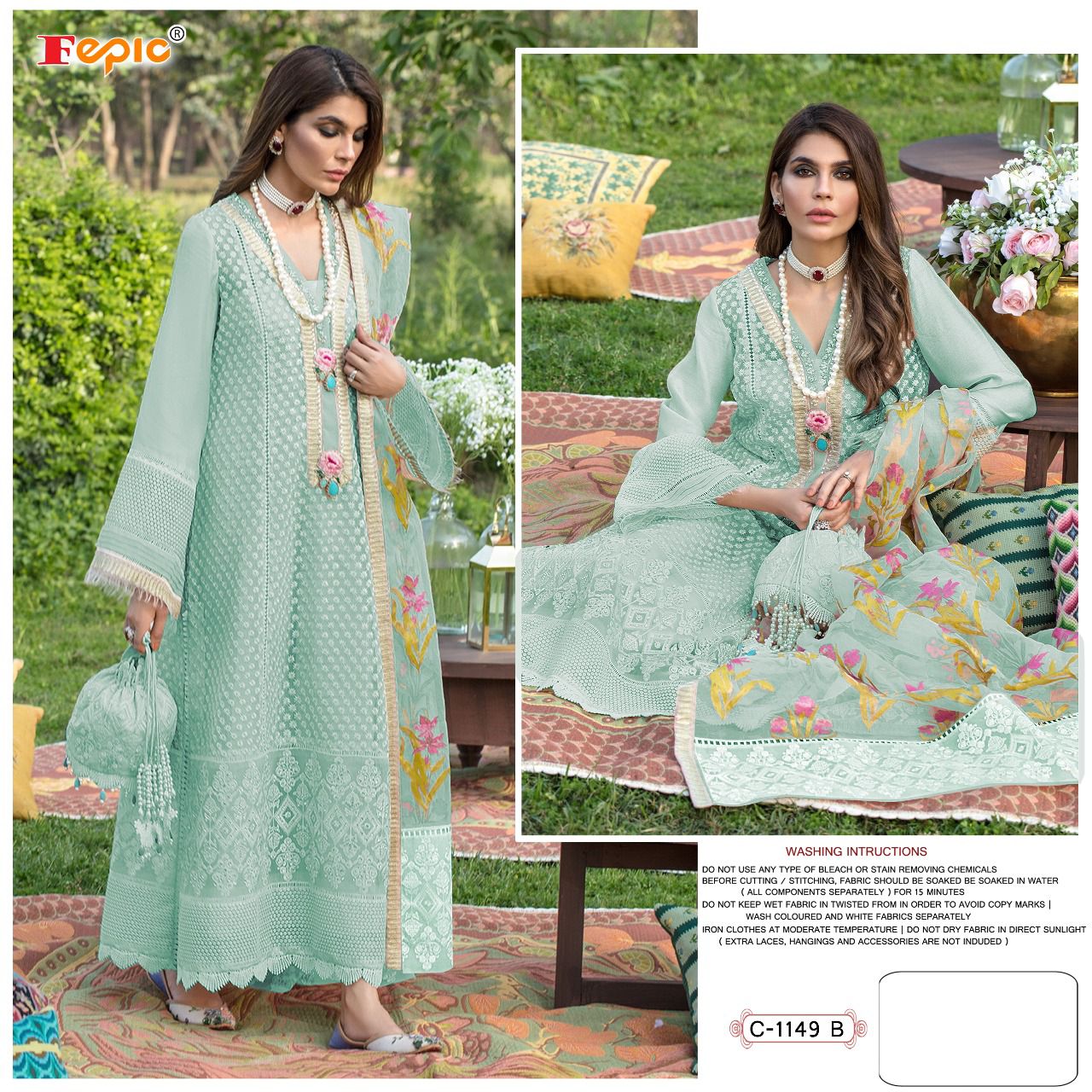 Fepic Rosemeen Dno C 1149 B Net Stylish Designer Pakistani Style Salwar Kameez