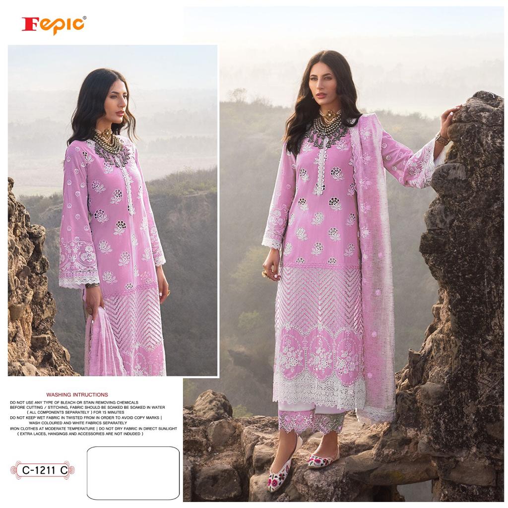 Fepic Rosemeen Dno C 1211 C Pure Cotton With Embroidered Work Stylish Designer Casual Wear Salwar Suit