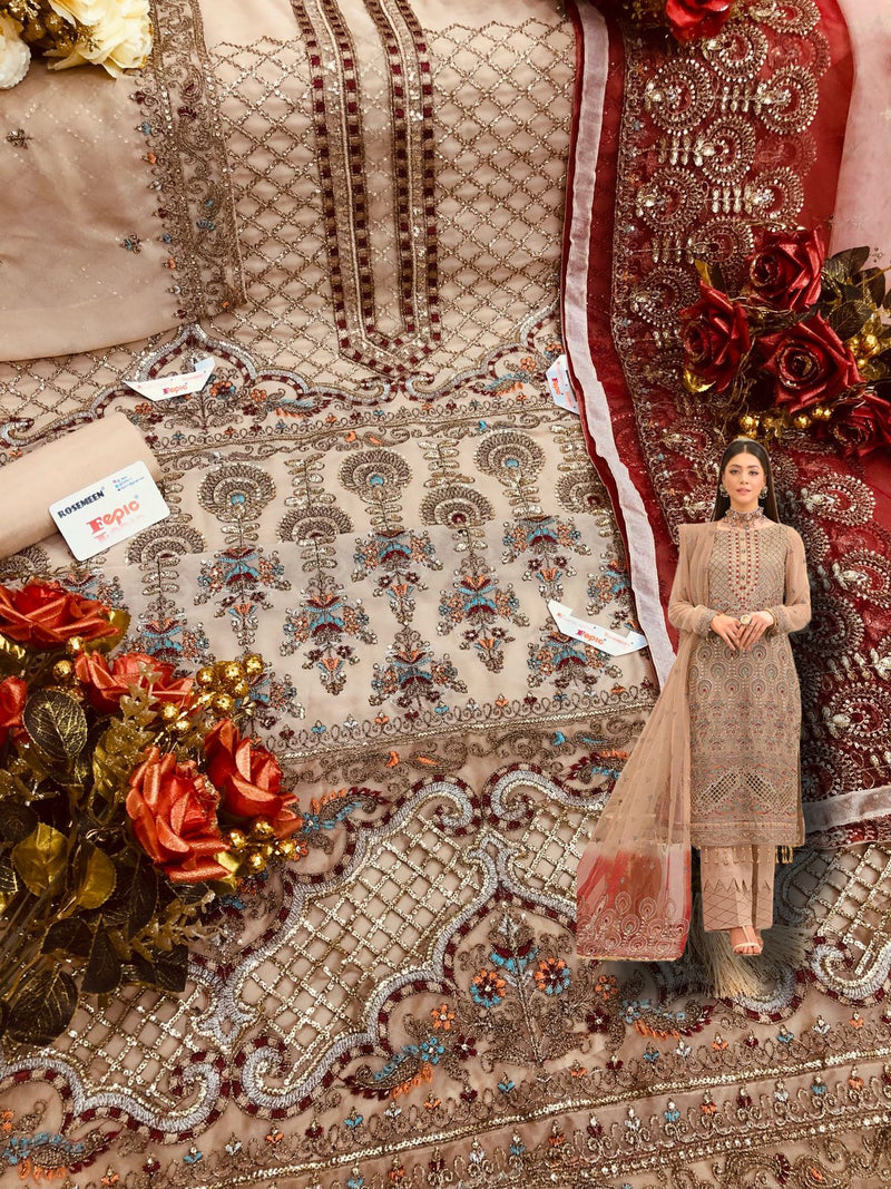 Fepic Suit Rosemeen C 1236 Georgette With Heavy Embroidery Work Stylish Designer Pakistani Salwar Suit