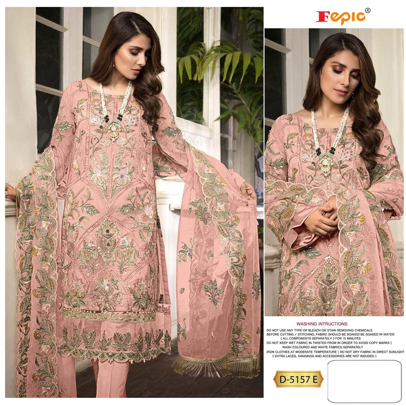 Fepic Suit Rosemeen D 5157 E Georgette Embroidered Heavy Hand Work Salwar Kameez