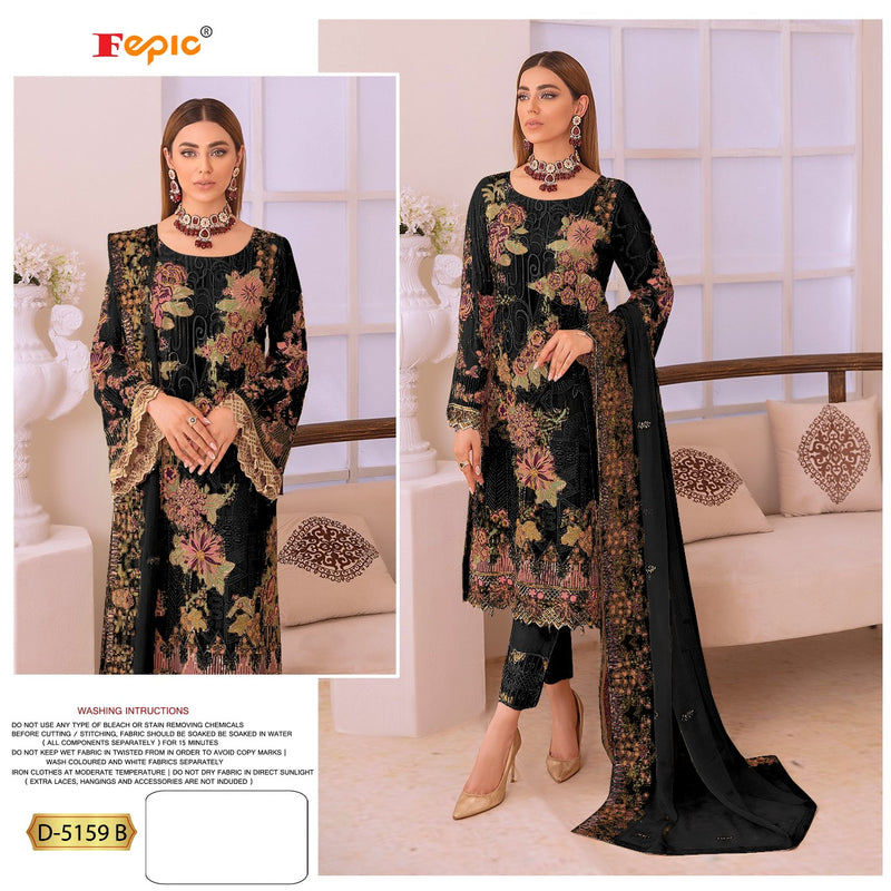 Fepic Rosmeen D 5159 B Georgette Heavy Embroidered Work Salwar Kameez