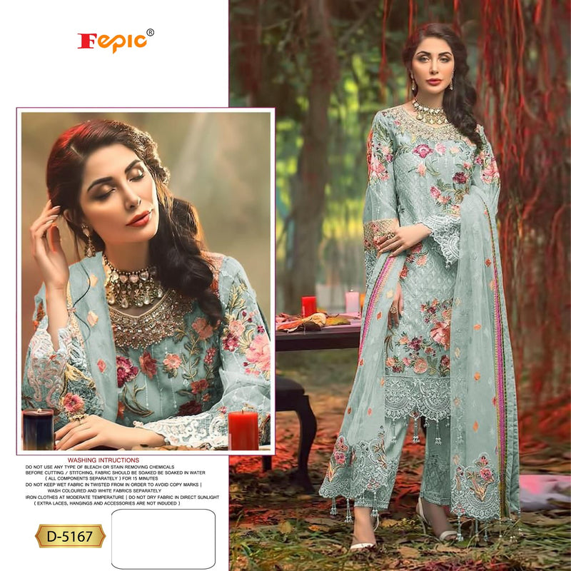 Fepic Rosemeen 5167 Georgette Heavy Embroidery Work Pakistani Suit