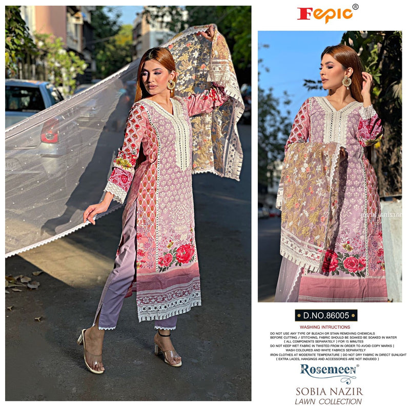 Fepic Sobia Nazir 86005 Cambric Cotton Casual Wear Salwar Suit