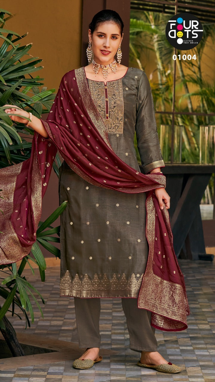 Four Dots Rachana Muslin With Embroidered Stylish Designer Festival Wear Salwar Kameez