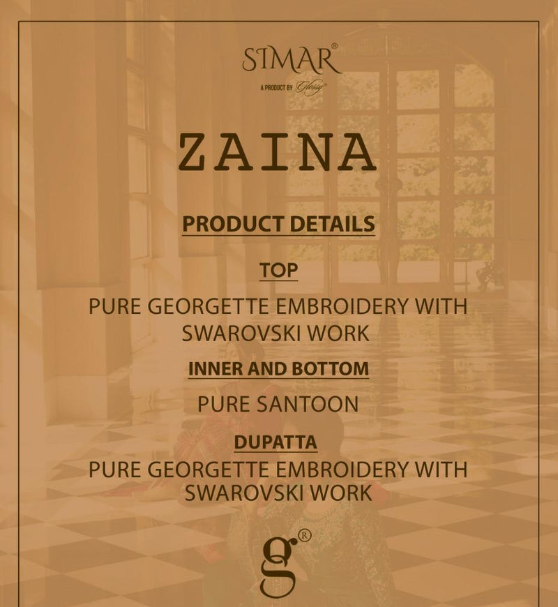 Glossy Zaina Georgette Stylish Designer Salwar Suit