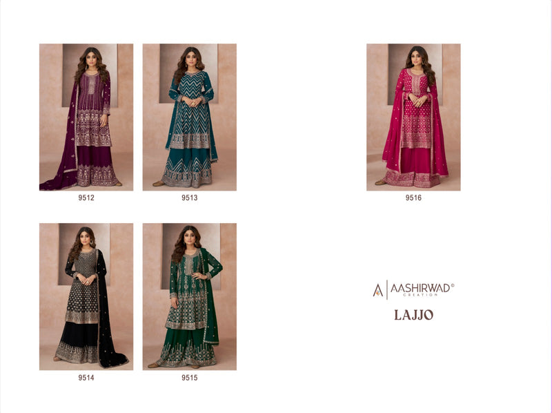 Aashirwad Creation Lajjo Georgette Heavy Embroidery Work Designer Partywear Kurti