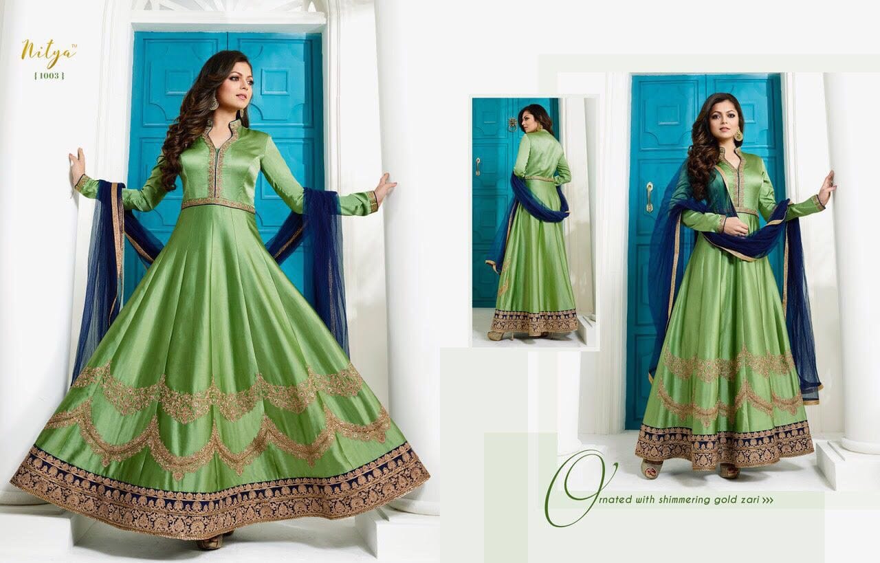 Lt Fabric Nitya 1003 Fancy With Floral Work Stylish Designer Party Wear Salwar Suit