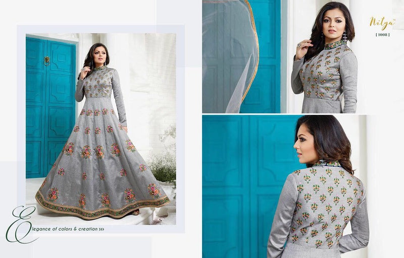 Lt Fabric Nitya 1008 Fancy With Floral Work Stylish Designer Party Wear Salwar Suit