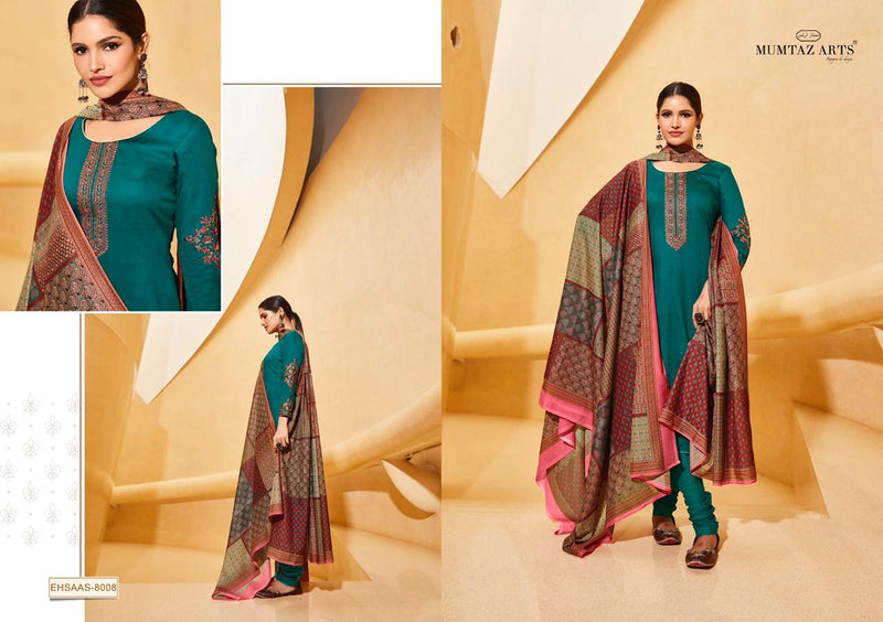 Mumtaz Arts Ehaas Jam Satin Stylish Designer Casual Wear Salwar Kameez