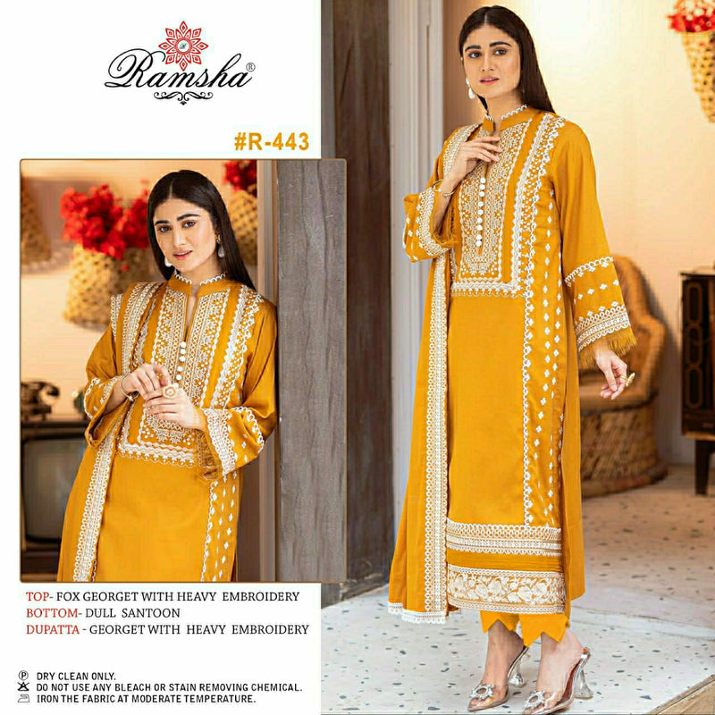 Ramsha R 443 Stylish  Party Wear Designer Salwar Suit