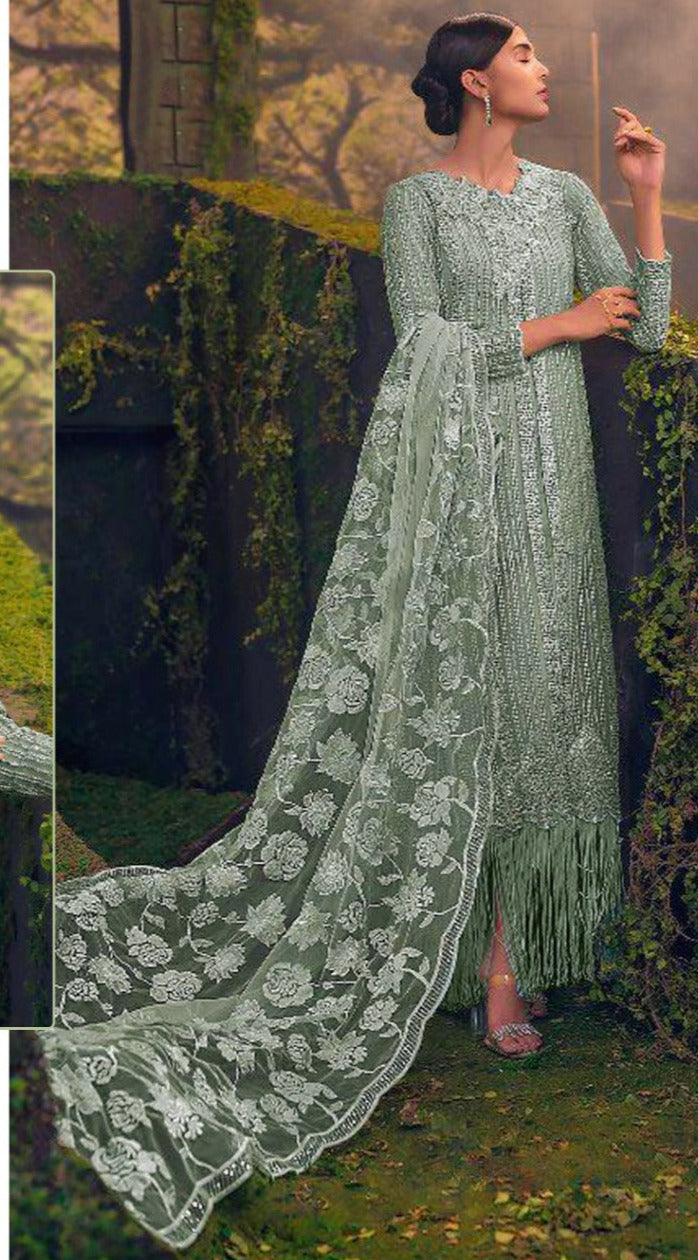 Ramsha R 500 C Net With Heavy Embroidery Work Stylish Designer Pakistani Party Wear Salwar Suit