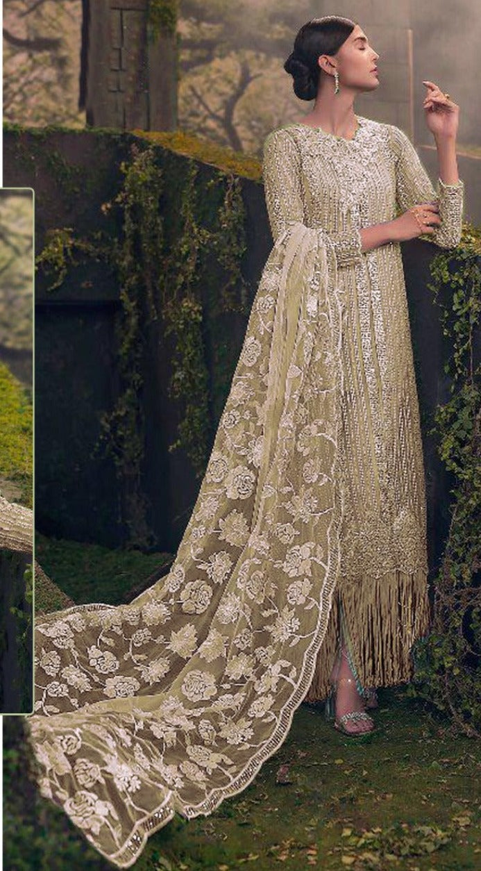 Ramsha R 500 D Net With Heavy Embroidery Work Stylish Designer Pakistani Party Wear Salwar Suit