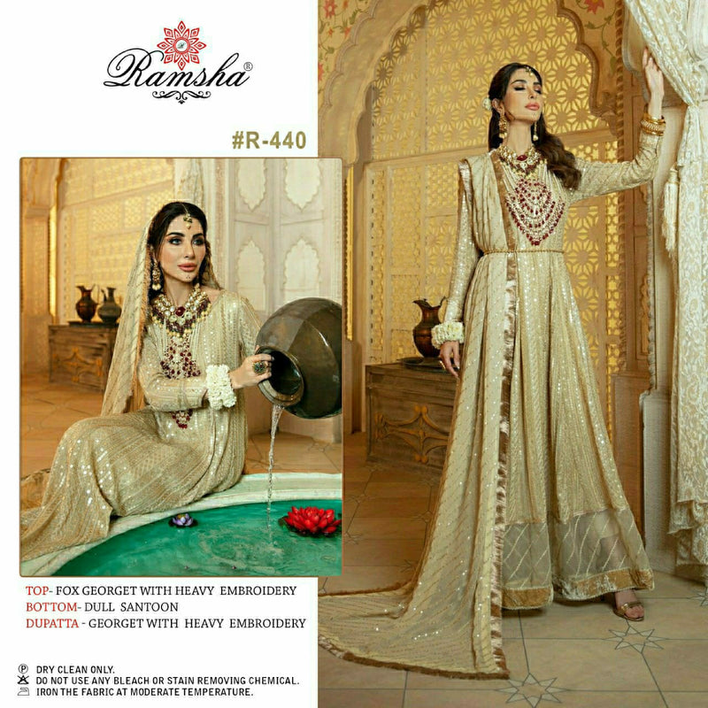 Ramsha R 440 Georgette Stylish Designer Wedding Wear Pakistani Style Salwar Suit