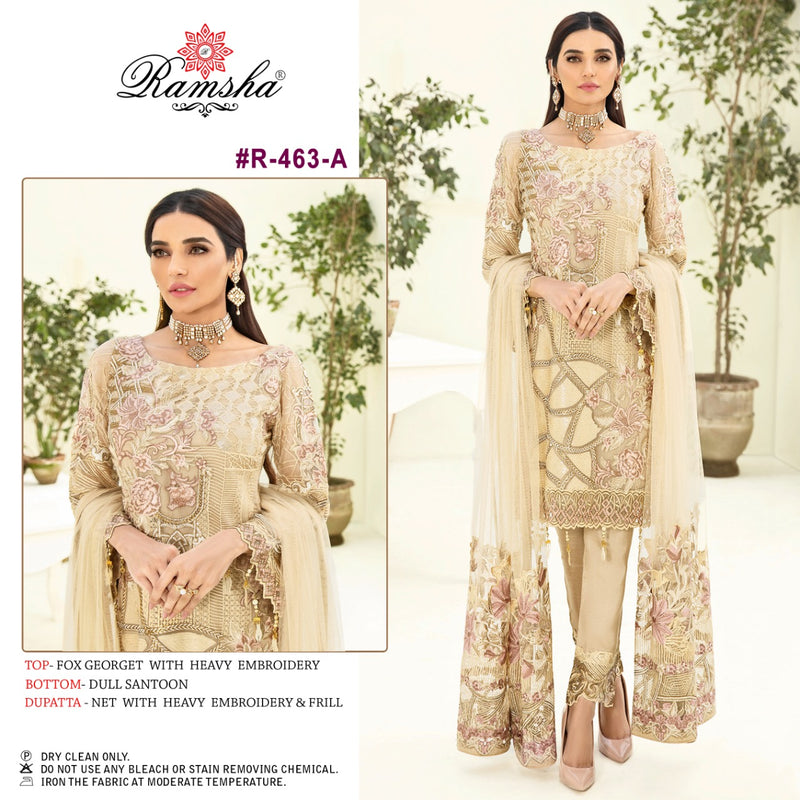 Ramsha R 463 A Georgette With Heavy Embroidered Stylish Designer Party Wear Salwar Suit