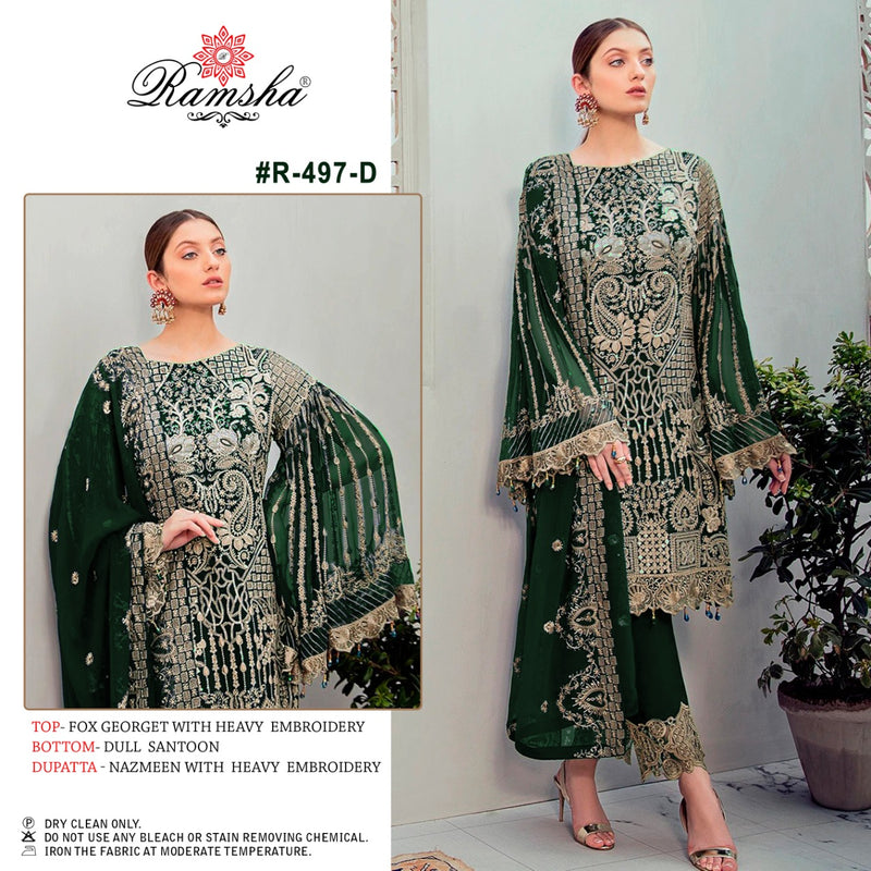 Ramsha Dno 497 D Georgette Stylish Designer Party Wear Salwar Kameez