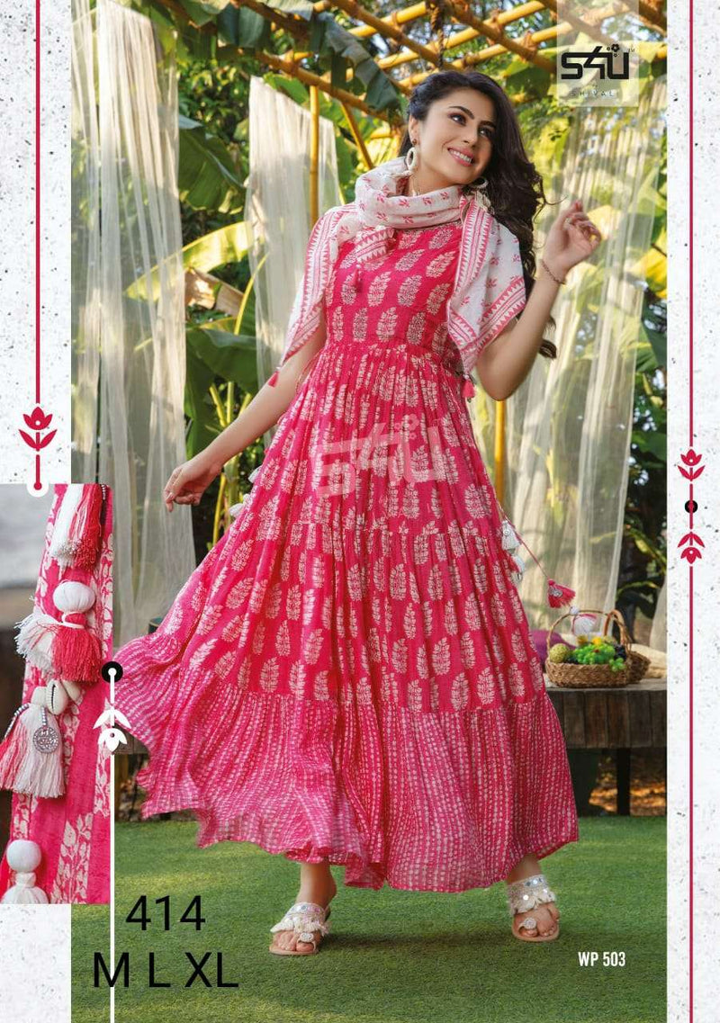 S4u Shivali Dno 414 Fancy Stylish Designer Graceful Look Kurti