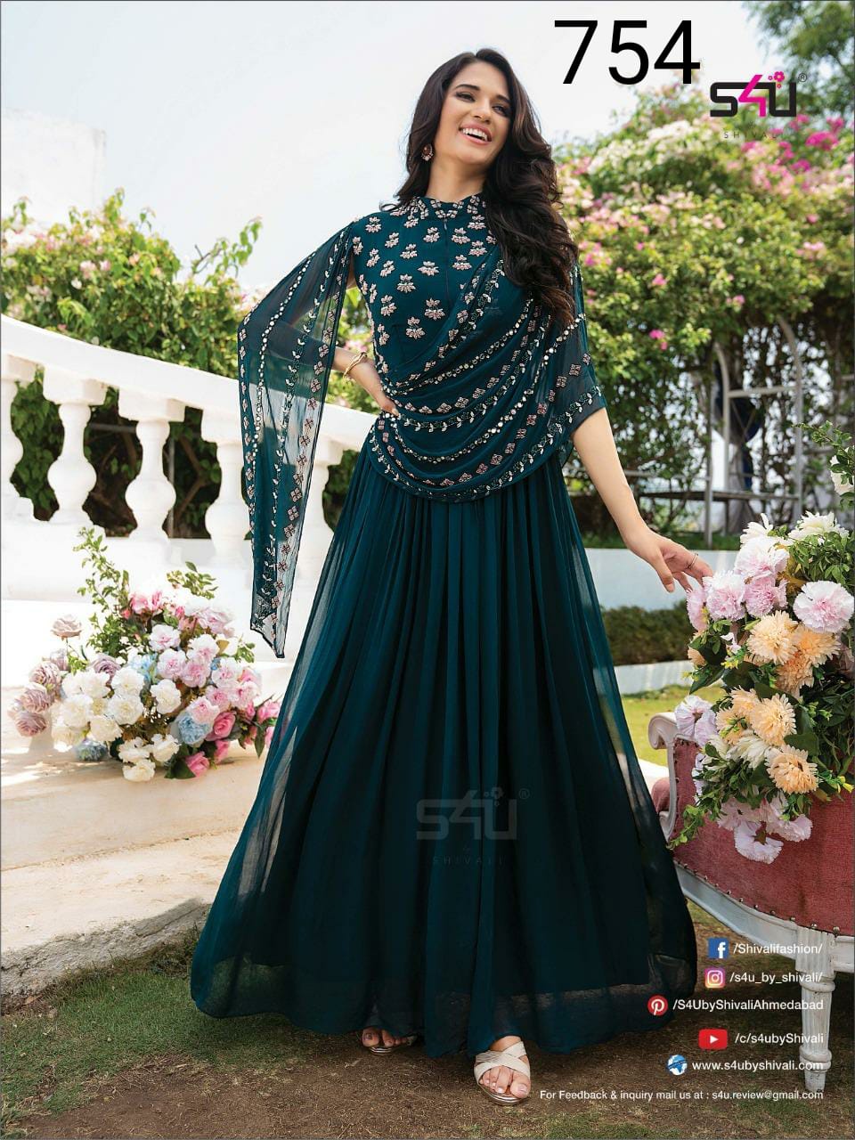 S4u Shivali Dno 754 Fancy Stylish Designer Party Wear Indo Western