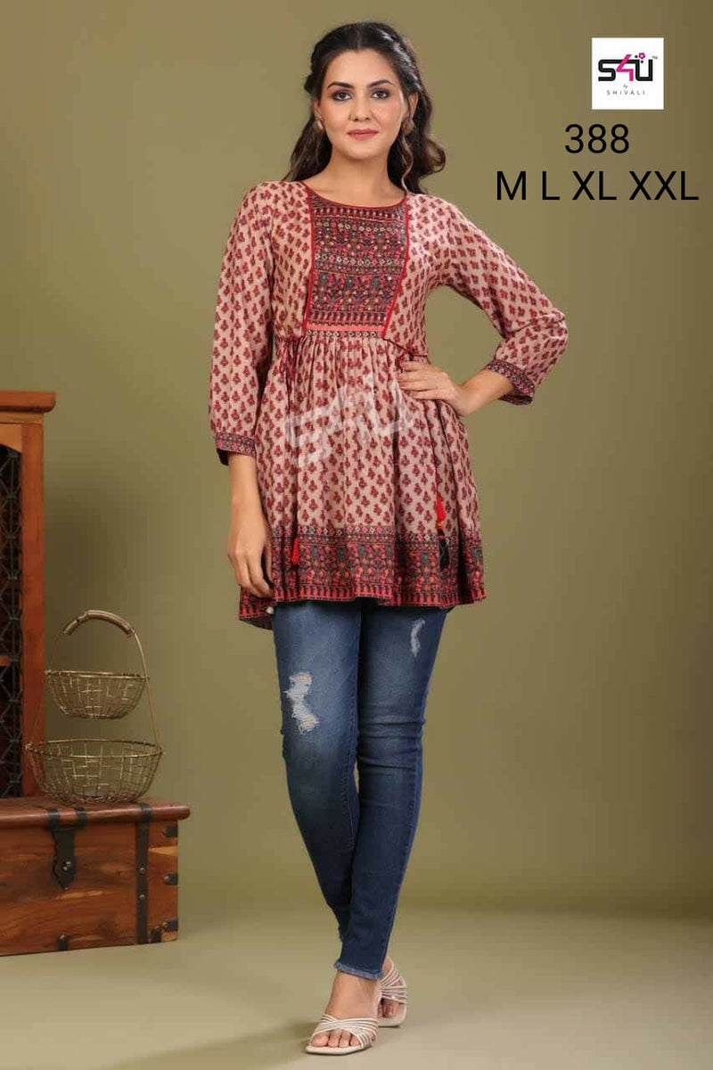 S4u Shivali Dno 388 Fancy Stylish Designer Casual Wear Kurti