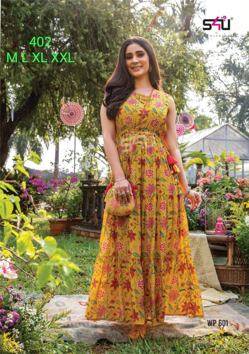 S4u Shivali Dno 402 Fancy Stylish Designer Graceful Look Kurti