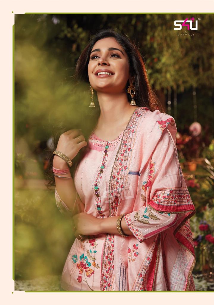 S4u Sunshine Vol 3 Muslin Occasional Wear Kurtis With Top & Dupatta