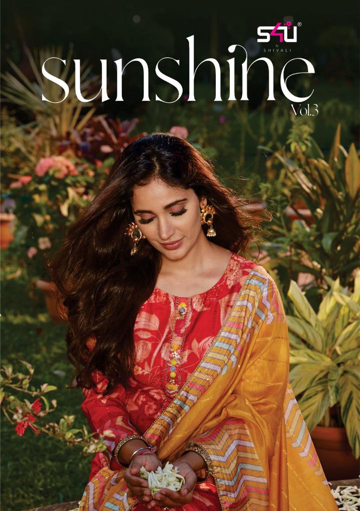 S4u Sunshine Vol 3 Muslin Occasional Wear Kurtis With Top & Dupatta