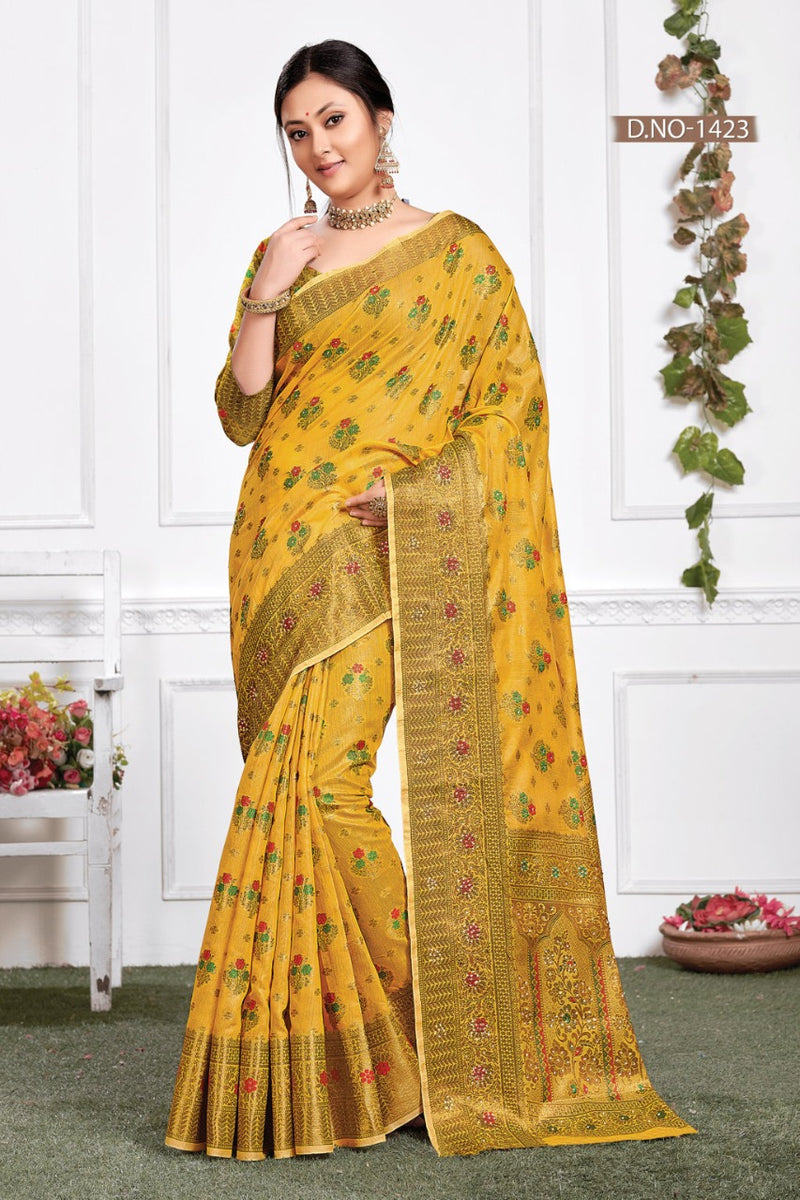 amoha trendz d no 101111 imported crush decent look saree catalog