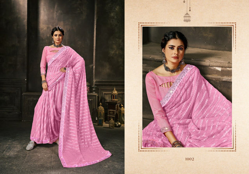 Saroj Laavnya Georgette With Jari Work Stylish Designer Party Wear Graceful Look Saree