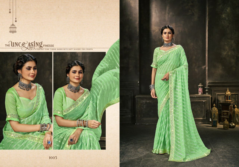 Saroj Laavnya Georgette With Jari Work Stylish Designer Party Wear Graceful Look Saree