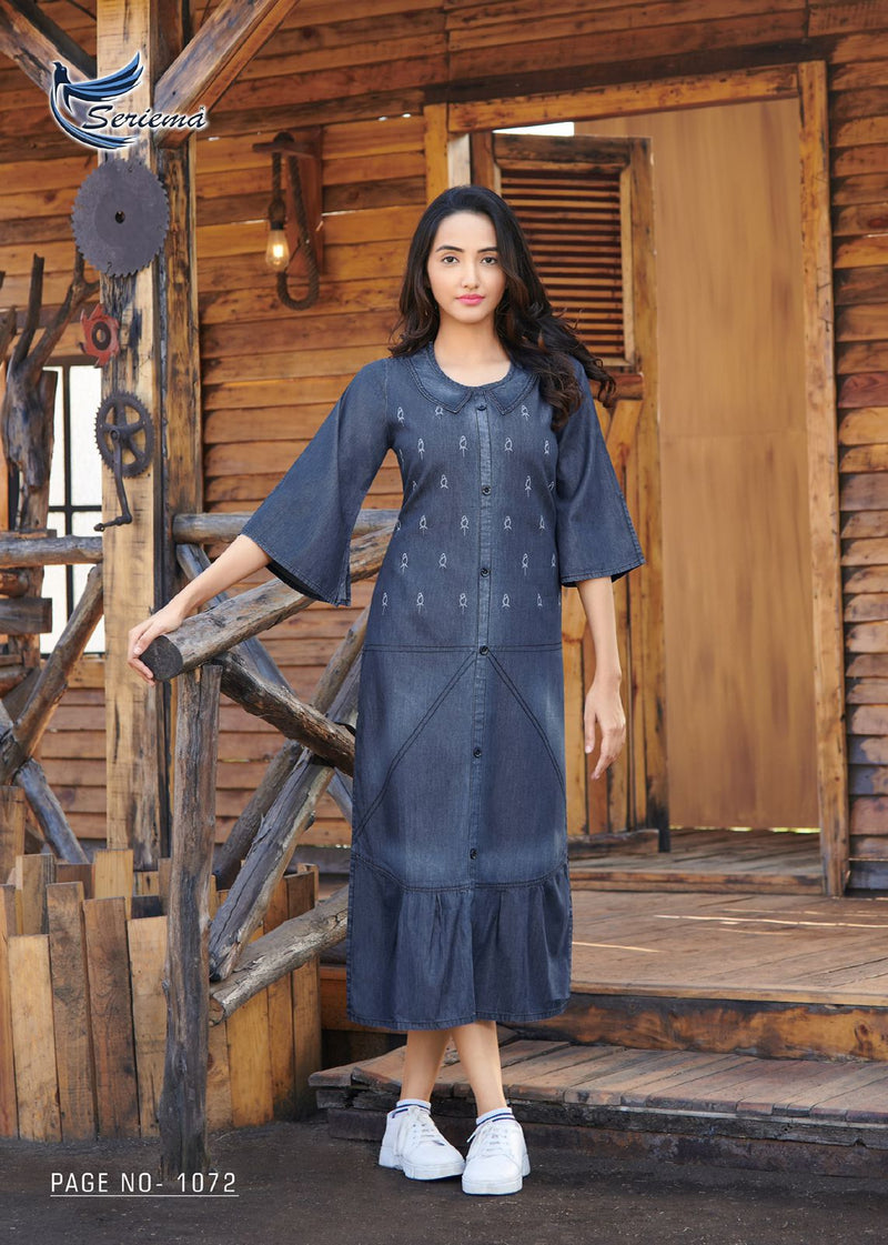 Seriema Kumb Classy Cotton Denim Stylish Modern Designer Kurti