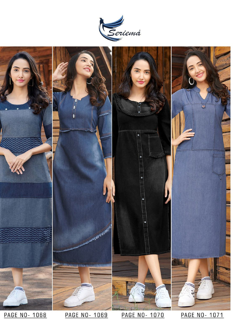 Seriema Kumb Classy Cotton Denim Stylish Modern Designer Kurti