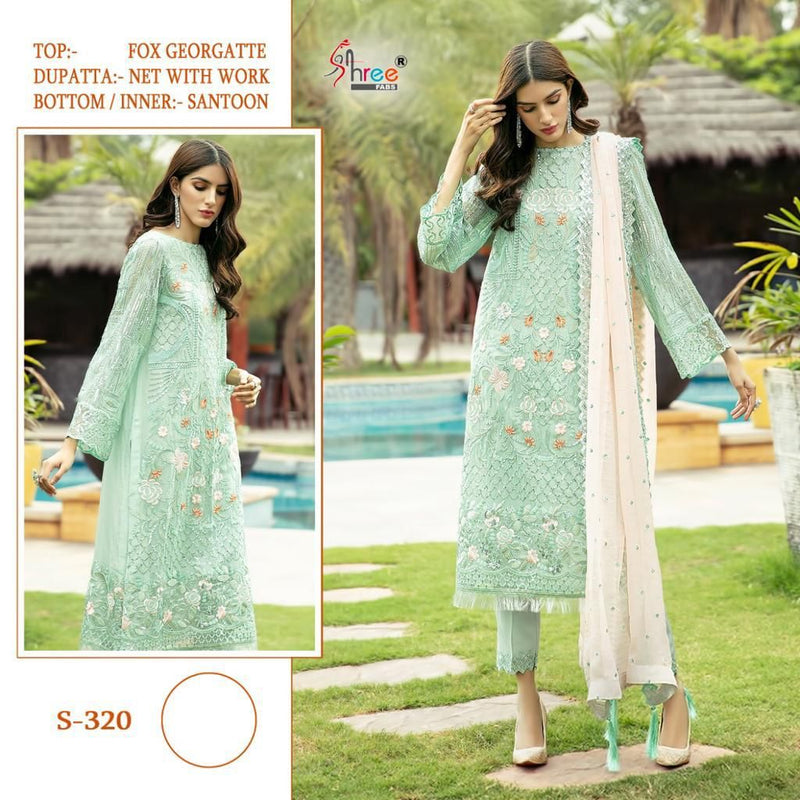 Shree Fab S 320 georgget Fancy Look Stylish Designer Salwar Suit