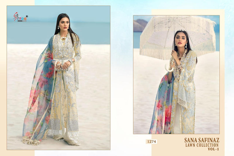 Shree Fab Sana Safinaz Net Premium Lawn Vol 2 Stylish Designer Wear Salwar Kameez