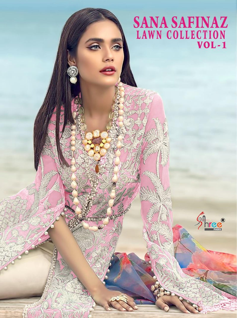 Shree Fab Sana Safinaz Net Premium Lawn Vol 2 Stylish Designer Wear Salwar Kameez