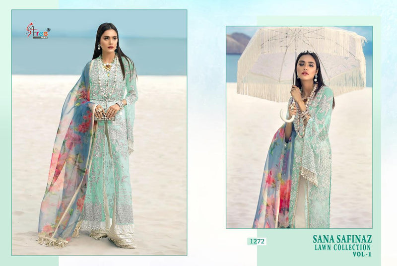 Shree Fab Sana Safinaz Net Premium Lawn Vol 2 Stylish Designer Wear Salwar Kameez