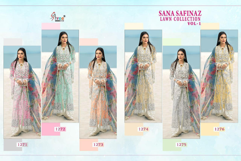 Shree Fab Sana Safinaz Net Premium Lawn Vol 2 Stylish Designer Wear Salwar Kameez