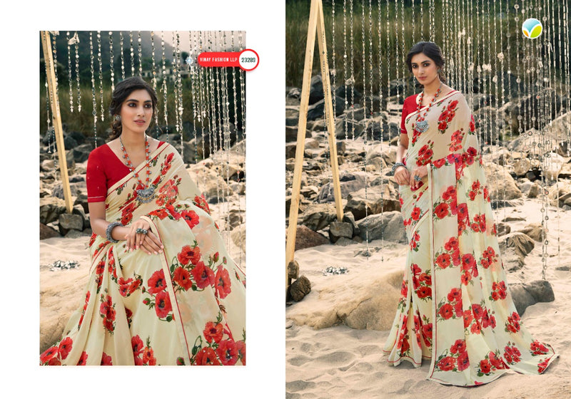 Vinay Fashion Sheesha Starwalk 60 Georgette Stylish Designer Floral Printed Saree